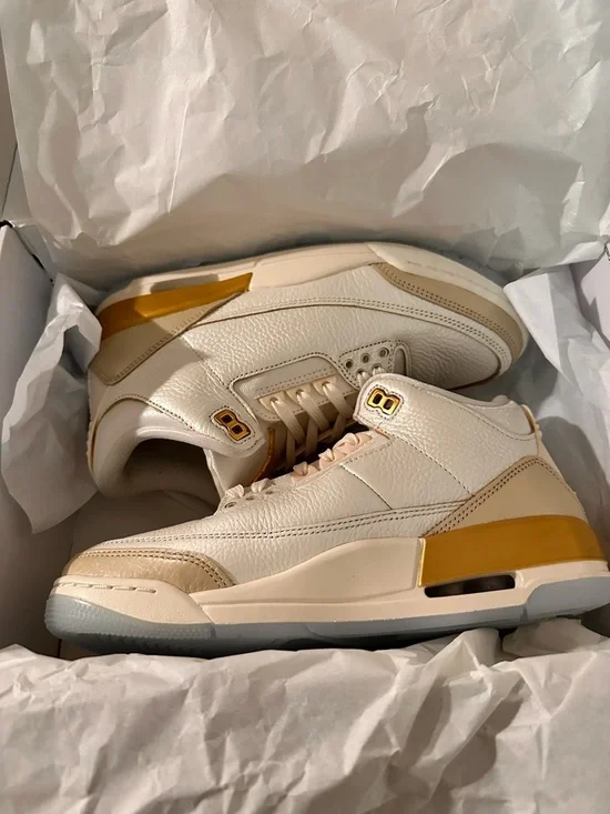 Jordan Air Jordan 3 Retro Sail Team Gold Pale Ivory IB2255-100 Women - Picture 3 of 8